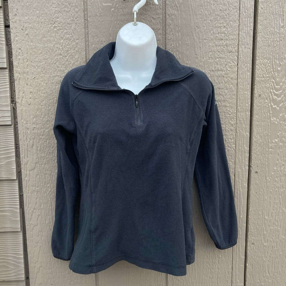 columbia black fleece light weight quarter zip women’s size XS